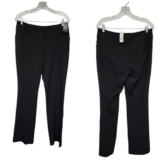 7th Avenue Modern Fit Barely Bootcut Black Dress Pants  Size 8 - Picture 1 of 7